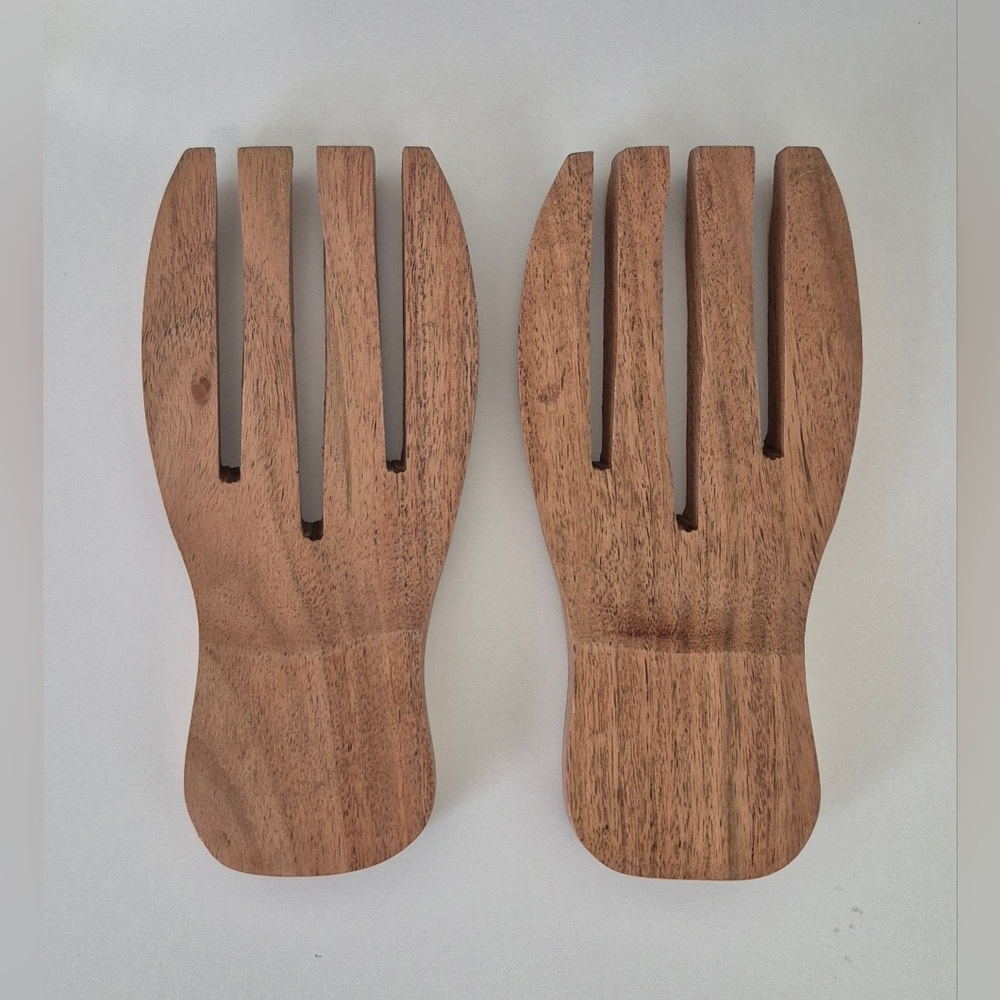 Wooden Salad Hands/Servers - Set of 2